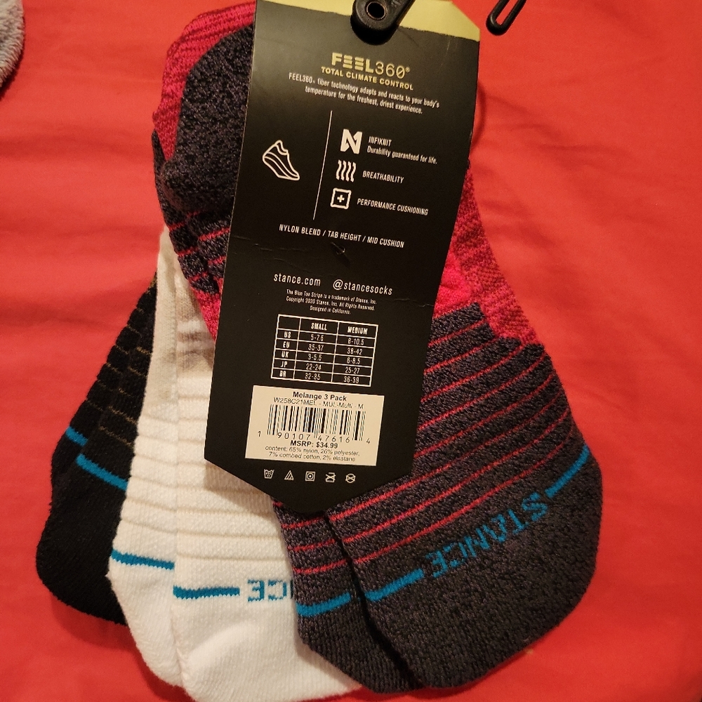BNWT Women's Stance Performance Socks M (sz 8-10.5) - Picture 5 of 5